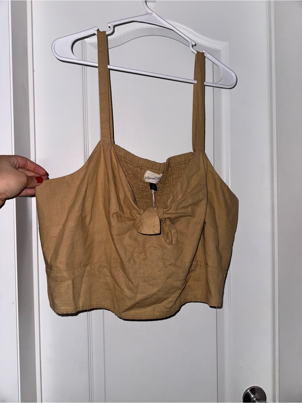Universal Thread Camel Tie-Front Cropped Tank